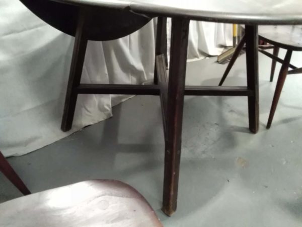 lot  ercol  drop leaf table and 4 chairs country style - Image 3