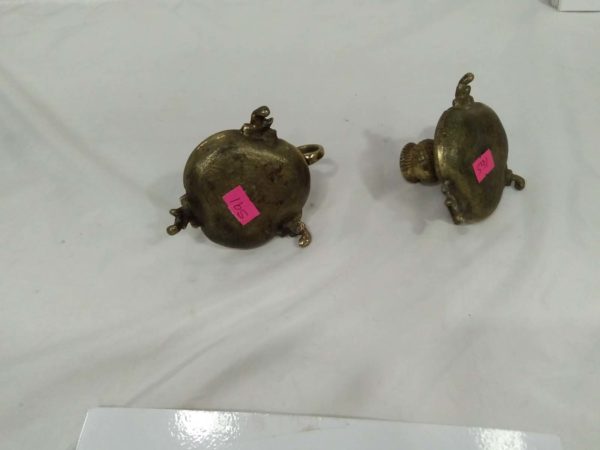 lot 402 pair of brass candles sticks - Image 6