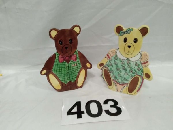 lot 403  2 x bears by Nina kitchen utensil holders - Image 2