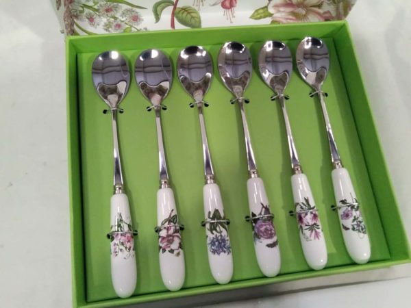 lot 409 boxed Portmeirion botanic garden desert spoons - Image 3