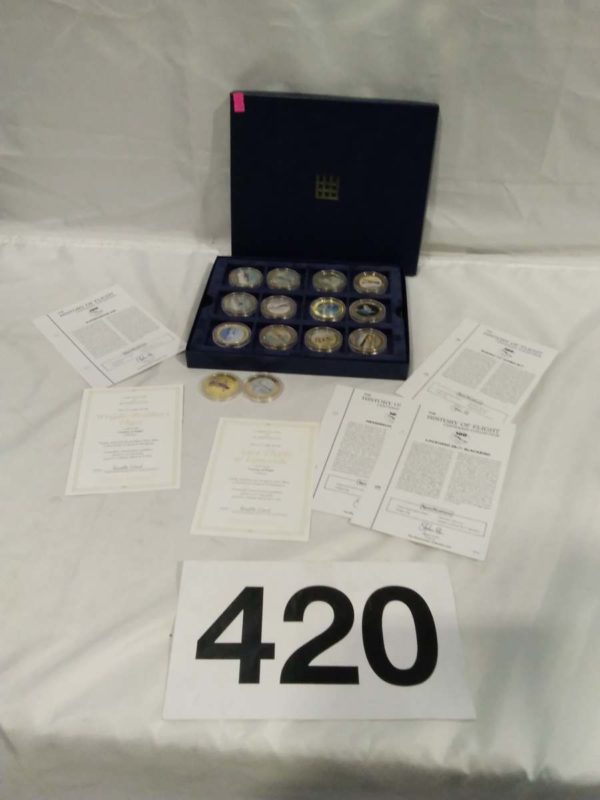 lot 420 aeroplane themed proof coins - Image 2