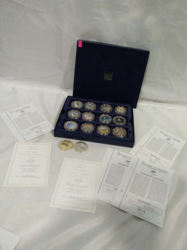 lot 420 aeroplane themed proof coins