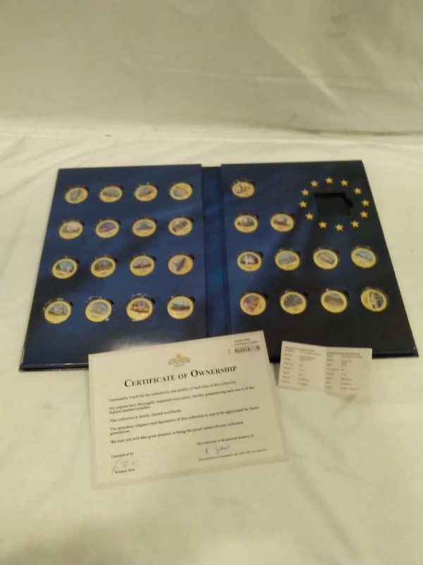 lot 429 Capitals of the European Union coin set with cert - Image 5