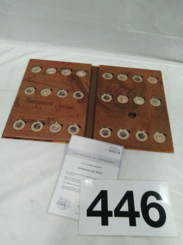 lot 446 Leonardo Da Vinci collectors coins (1 missing) - Image 2