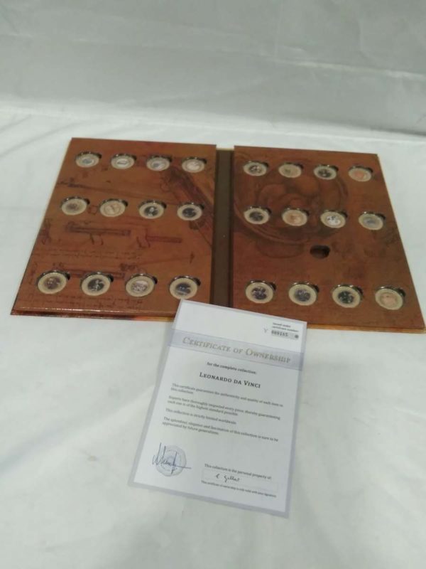 lot 446 Leonardo Da Vinci collectors coins (1 missing)