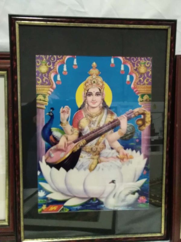 lot 448 6 x Hindu Gods framed pictures - Image 8