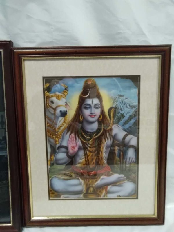 lot 448 6 x Hindu Gods framed pictures - Image 6