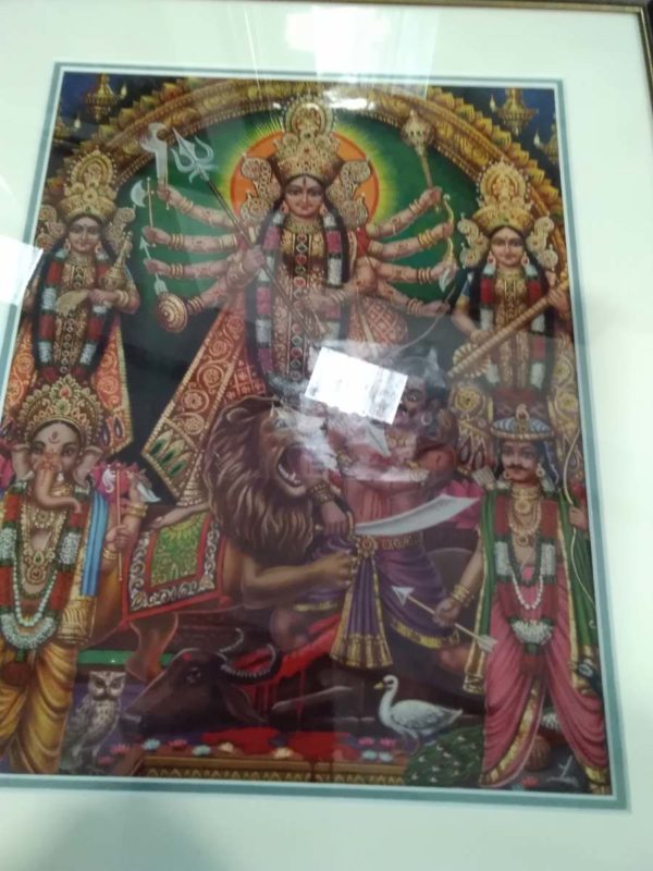 lot 448 6 x Hindu Gods framed pictures - Image 4