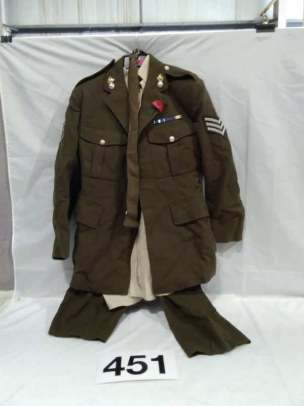 lot 451 Royal Welsh military jacket, trousers, shirt & tie