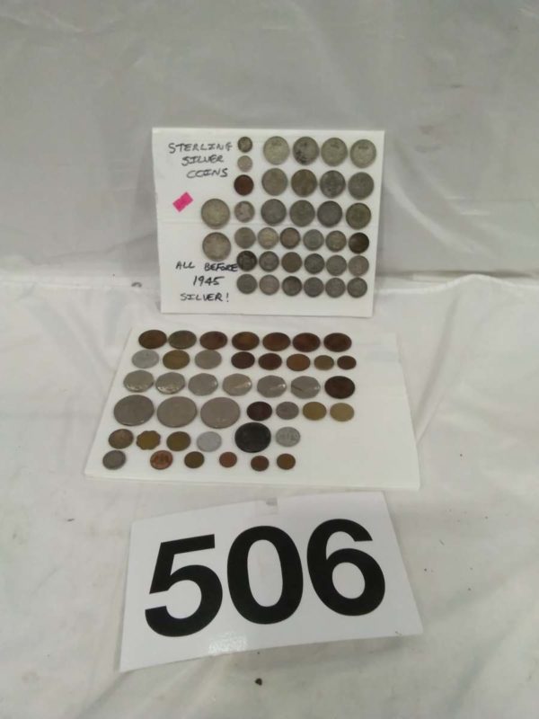 lot 506 presentation of coins inc sterling silver cons pre 1945 - Image 2