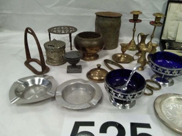 lot 525 quantity of metalware Inc brass - Image 6