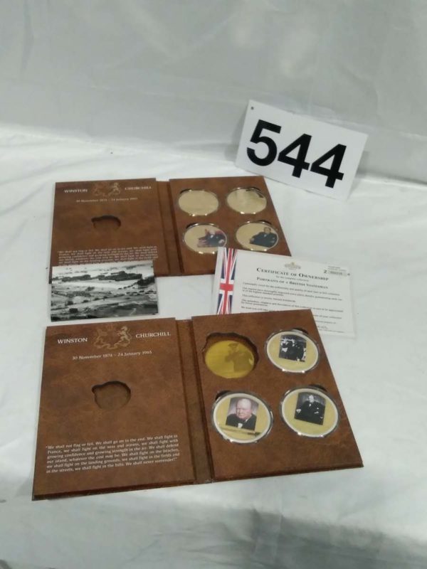 lot 544 2x collectable Winston Churchill part coin sets - Image 2