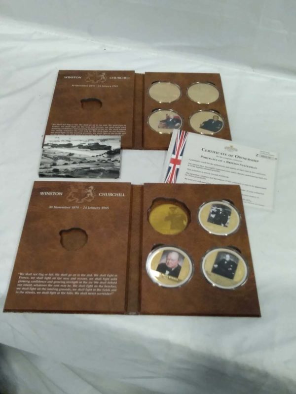 lot 544 2x collectable Winston Churchill part coin sets