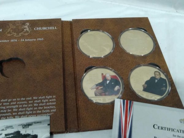 lot 544 2x collectable Winston Churchill part coin sets - Image 3