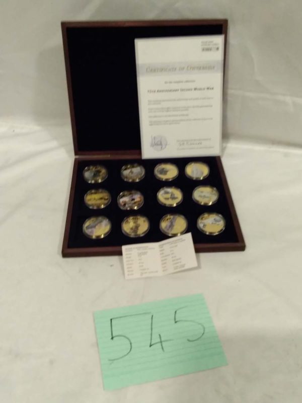 lot 545 75th Anniversary of the 2nd world war 12 coin set