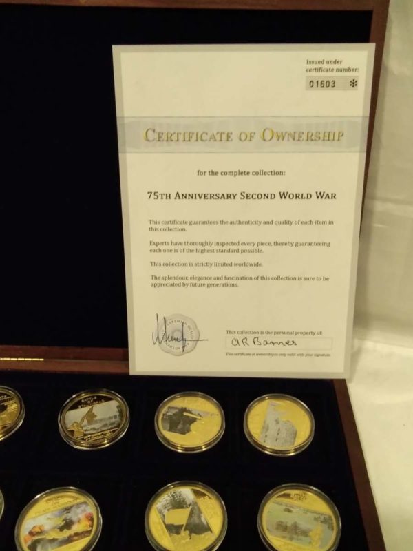 lot 545 75th Anniversary of the 2nd world war 12 coin set - Image 3