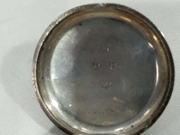 lot 550 antique Victorian sterling silver open faced pocket watch - Image 3