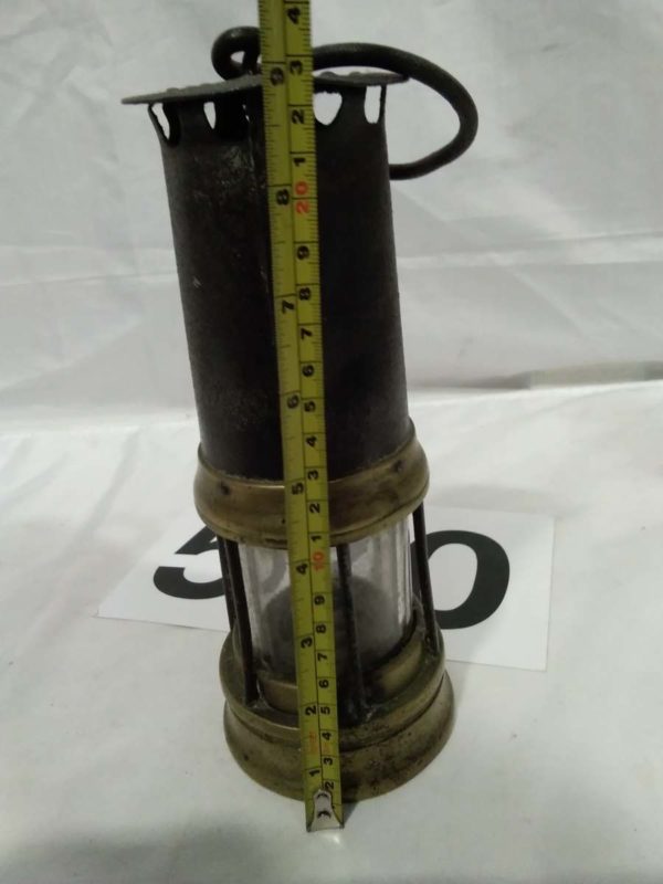 lot 570 vintage brass & steel miners lamp - Image 3